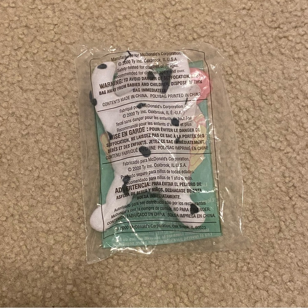BOGO TY Mcdonald’s Teenie Beanie Baby Dotty the Dalmatian 2000.
